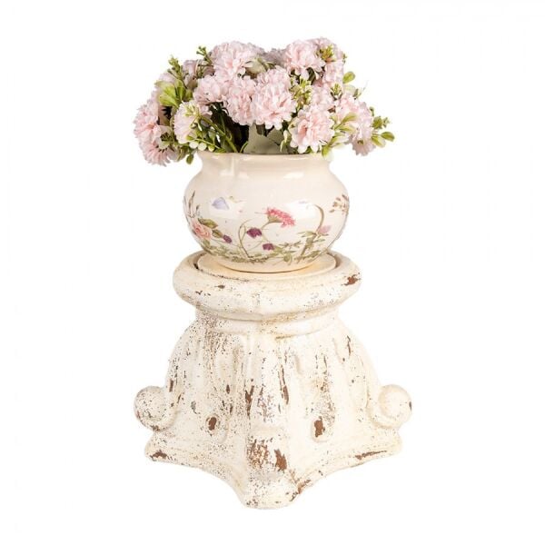 Jardin Blanc Seramik Saksı Standı