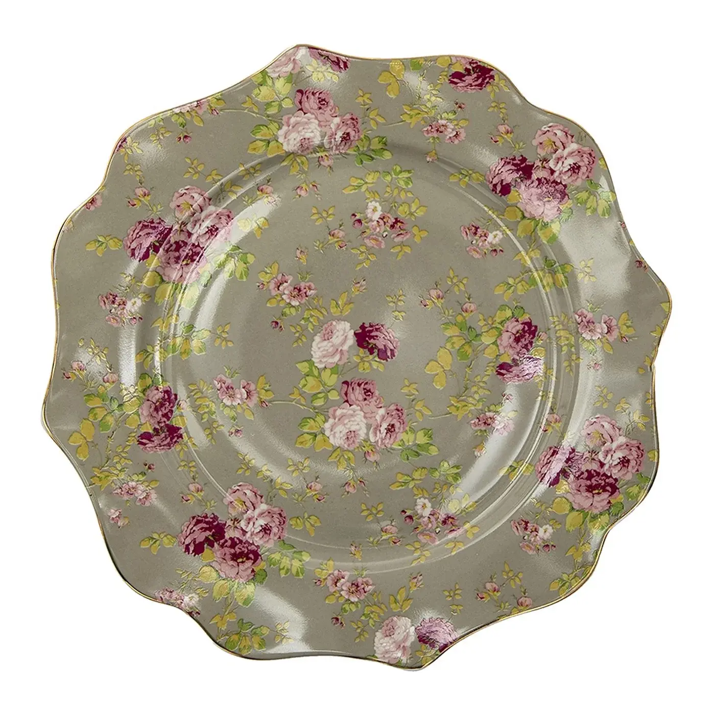 Çiçek Bahçesi Yeşil Tabak