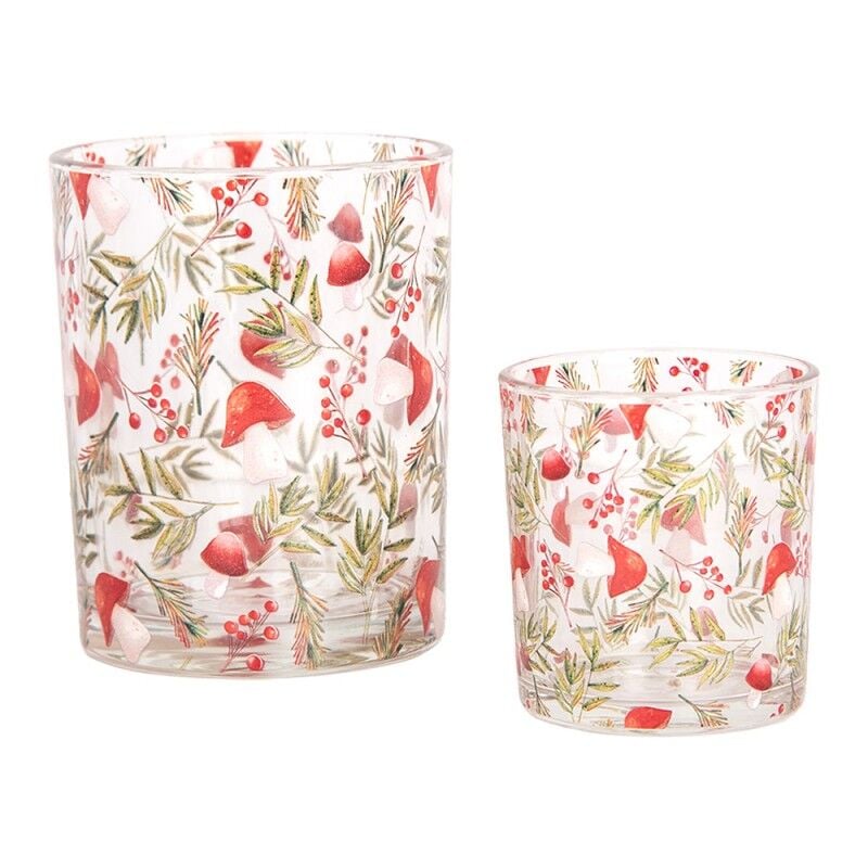Mantarlı Tealight Mumluk 2'li Set