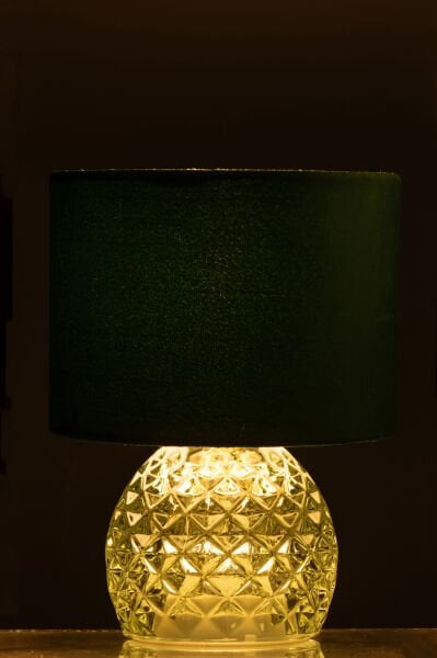 Zümrüt Yeşili Pilli Cam Abajur