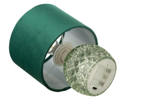 Zümrüt Yeşili Pilli Cam Abajur