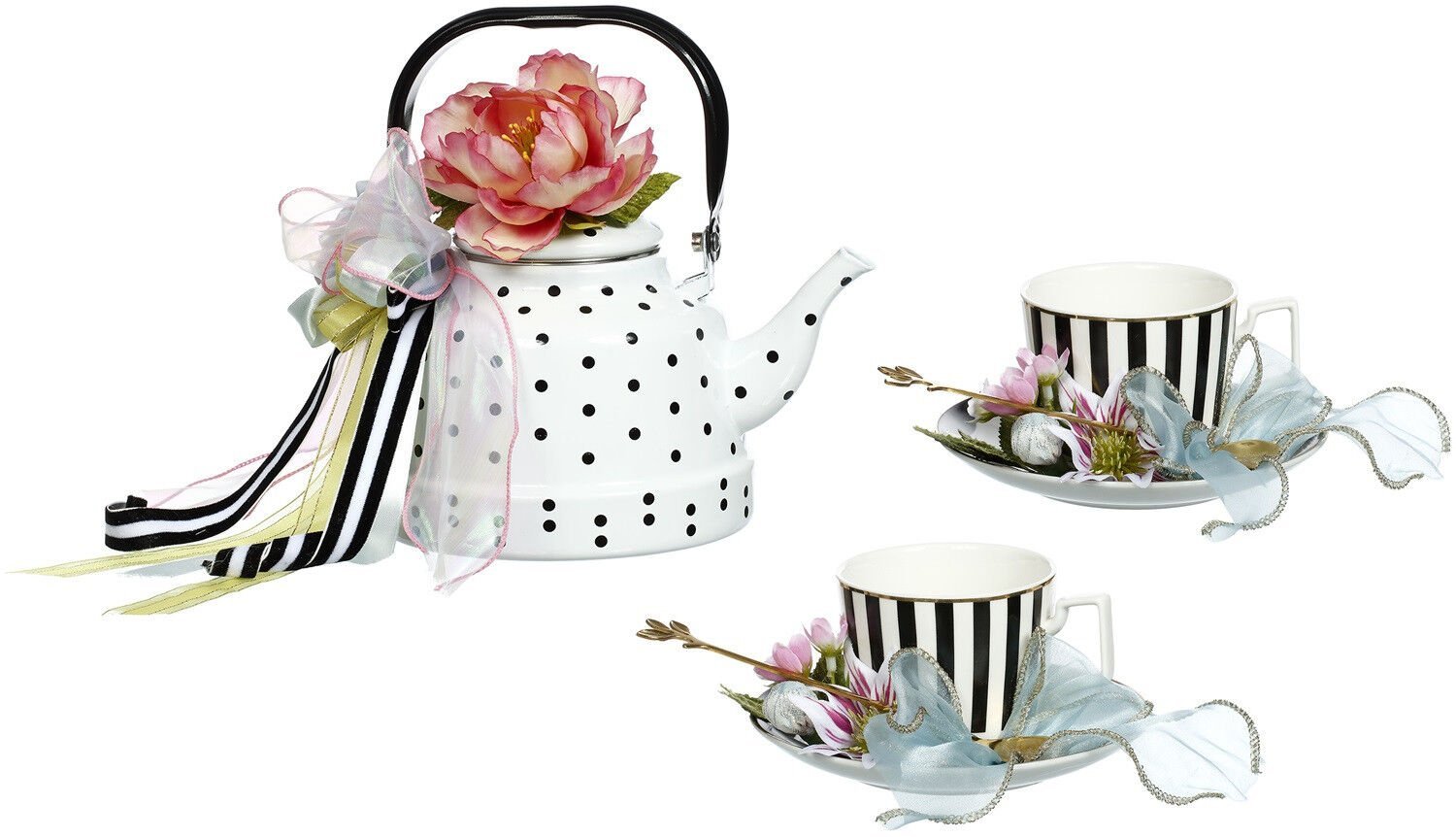 Bridgerton 3’lü Çay Saati Seti – Demlik ve 2 Fincan