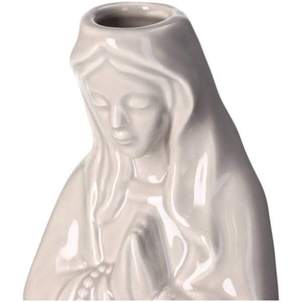 Vase Maria – Meryem Ana Figürlü Seramik Beyaz Vazo